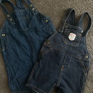 Carter's Dark Blue Denim Overalls Set